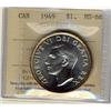 Image 1 : 1949 $1 ICCS MS66.  Blast white with rim tone.