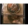 Image 1 : 1952 $1 WL & NWL ICCS MS64.  Lot of 2 coins.
