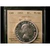 Image 1 : 1953 $1 SF ICCS PL66 Cameo. Fully white with great surfaces and lovely reflective fields.