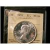 Image 1 : 1955 $1 ICCS MS64 Cameo. Mostly white.