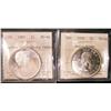 Image 1 : 1959  & 1965 LgBds Ptd 5 $1 ICCS MS64 Heavy Cameo.  Lot of 2 coins, both brilliant.