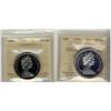 Image 1 : 1970 $1 PL66  & 1974 $1 Silver SP66.  Lot of 2 coins both ICCS graded and designated heavy Cameo.