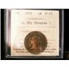 Image 1 : 1891 1¢ LL SD Obv 3 ICCS F15.