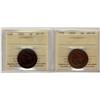 Image 1 : 1893 & 1895 1¢ ICCS AU55.  Lot of 2 coins.