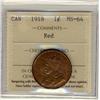 Image 1 : 1918 1¢ ICCS MS64RD. 75% red.