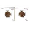 Image 1 : 1921 1¢.  Lot of 2 coins both UNC with trace red and lustre.