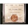 Image 1 : 1936 1¢ ICCS MS64RD.  Pittman example. 100% red.