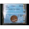 Image 1 : 1944 1¢ CCCS MS63RB, designated with rim nicks.  Very minor.