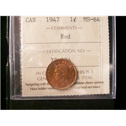 1947 1¢ ICCS MS64 Red