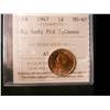 Image 1 : 1947 1¢ Ptd 7 ICCS MS65RD Cameo.
