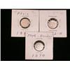 Image 1 : 1870 FB, 1871 & 1882H 5¢.  Lot of 3 coins EF.