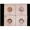 Image 1 : 1882H, 1910, 1930 & 1953 Sf 5¢.  Lot of 4 coins VF to AU55.