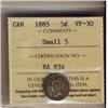 Image 1 : 1885 5¢ Sml 5 ICCS VF30.