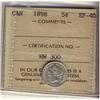 Image 1 : 1898 5¢ ICCS EF40.  White with lustre.