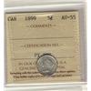 Image 1 : 1899 5¢ ICCS AU55.  Lustrous and well struck.