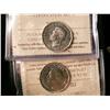 Image 1 : 1947 ML & 1950 5¢ ICCS MS64.  Lot of 2 coins.