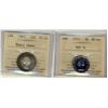 Image 1 : 1953 5¢ NSF FL & 1963 25¢ Heavy Cameo.  Lot of 2 coins both ICCS MS65 graded.