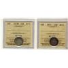 Image 1 : 1871 & 1875H 10¢ ICCS AG-3.  Lot of 2 coins including a popular key date example with very readable 