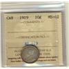 Image 1 : 1919 10¢ ICCS MS62. Nice fancy toning.