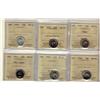 Image 1 : 1951 & 1952 10¢ ICCS MS63 Cameo, 1952(2) & 1953 NSF 10¢ MS64 Cameo.  Lot of 6 coins with an assortme
