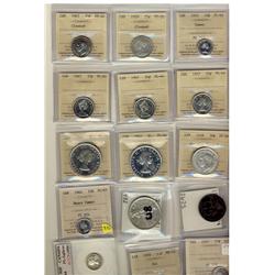 1955 10¢ PL65 Cameo, 1964 10¢ PL65 HC, 1937 10¢ AU50, 1953 10¢ NSF ACG MS64, 1956 10¢ Dot MS62, 1929