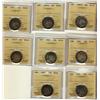 Image 1 : 1881H, 1882H, 1894, 1901, 1902, 1902H, 1904 & 1909 25¢ ICCS VG8.  Lot of 8 coins.