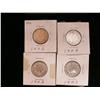 Image 1 : 1903, 1906, 1907 & 1909 25¢ F/VF/EF.  Lot of 4 coins all with light lustre.