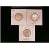 Image 1 : 1915, 1931 & 1934 25¢ VF.  Lot of 3 coins all white.