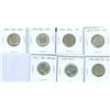 Image 1 : 1915 - 1947 25¢.  Lot of 7 pcs.  Includes 1915, 1921, 1929, 1936, 1936 Dot, 1938 & 1947 Dot.  VG to 