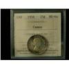 Image 1 : 1954 25¢ ICCS MS64 Cameo.  Golden rim tone.