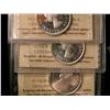 Image 1 : 1961, 1962 & 1967 25¢ ICCS MS63 ULTRA HEAVY CAMEO.  Lot of 3 coins.