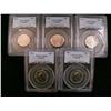 Image 1 : 1991 25¢ PCGS MS64.  Lot of 5 coins.