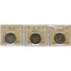 Image 1 : 1881H, 1892 Obv 4 & 1900 50¢ G6.  Lot of 3 ICCS graded coins.