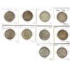 Image 1 : 1907(2), 1910(7) 50¢.  Lot of 9 coins VG8.