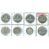 Image 1 : 1931, 1936 & 1950 Des 50¢, 1950(2), 1954, 1955(2) $1.  One of the 1955 is indicated Arnp but looks m