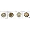 Image 1 : 1940, 1949, 1950 Des & 1955 50¢.  Lot of 4 coins MS60+++.