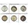 Image 1 : 1941, 1942, 1949, 1952, 1955 & 1956 50¢.  Lot of 6 coins all MS60+++.