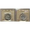 Image 1 : 1943 50¢ Nr 3 EF40 & 1951 MS63.  Lot of 2 ICCS graded coins.