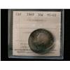 Image 1 : 1949 50¢ ICCS MS63.  Intense golden to blue toning.
