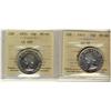 Image 1 : 1953 50¢ LD SF & LD NSF ICCS MS60.  Lot of 2 coins.