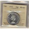 Image 1 : 1953 50¢ Sml date ICCS MS63.