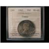 Image 1 : 1962 50¢ ICCS MS65 Cameo.  Nice with Intense blue gold tones.