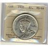 Image 1 : 1935 $1 ICCS MS64.  Lustrous white issue.