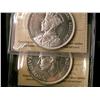 Image 1 : 1935 & 1939 $1 ICCS MS63.  Lot of 2 white coins.