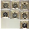 Image 1 : 1935, 1952 WL, 1952 NWL, 1953 NSF, 1954, 1963 & 1966 $1 ICCS MS60.  Lot of 7 coins.