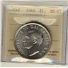 Image 1 : 1949 $1 ICCS MS65.  Full white and lustrous.