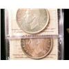 Image 1 : 1949 & 1951 ICCS MS64.  Lot of 2 toned coins.