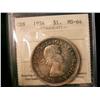 Image 1 : 1954 $1 ICCS MS64.  Attractive golden and pink tone.