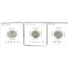Image 1 : 1896, 1940c & 1944c Nfld 5¢.  Lot of 3 coins EF to MS60.