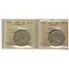 Image 1 : 1907 & 1908 Nfld 50¢ ICCS EF45.  Lot of 2 coins, 1907 designated as cleaned.